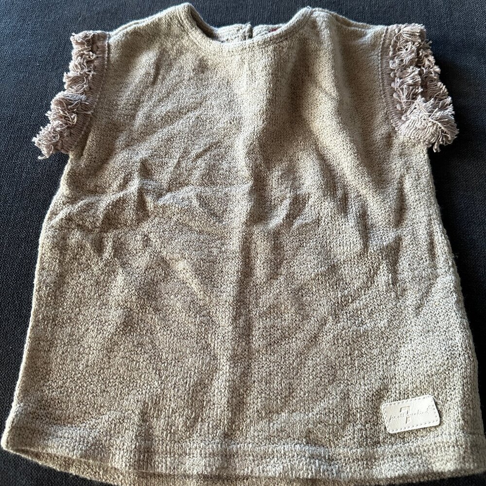7 Seven For All Mankind  baby top, Taupe Cotton Blend   size 12 months   NWOT